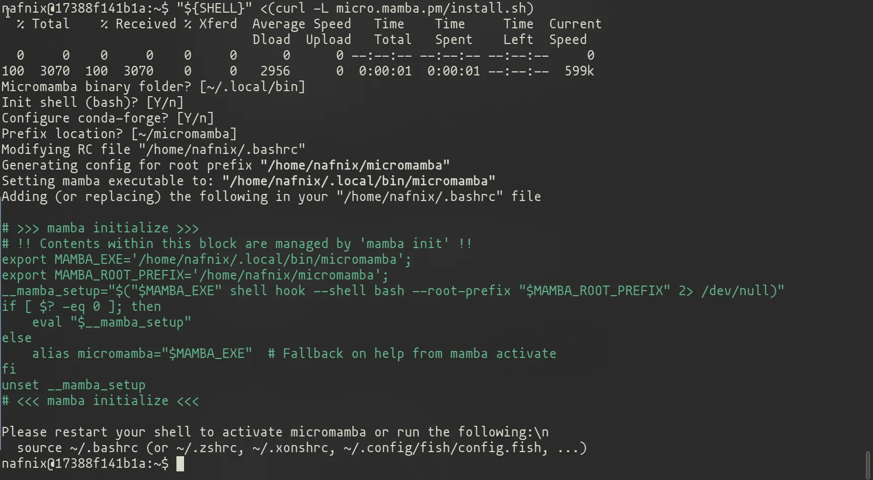安装过程示例，全按回车就行